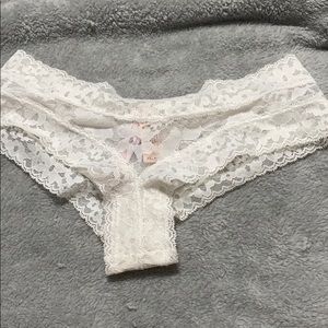 White lace Victoria’s Secret panty